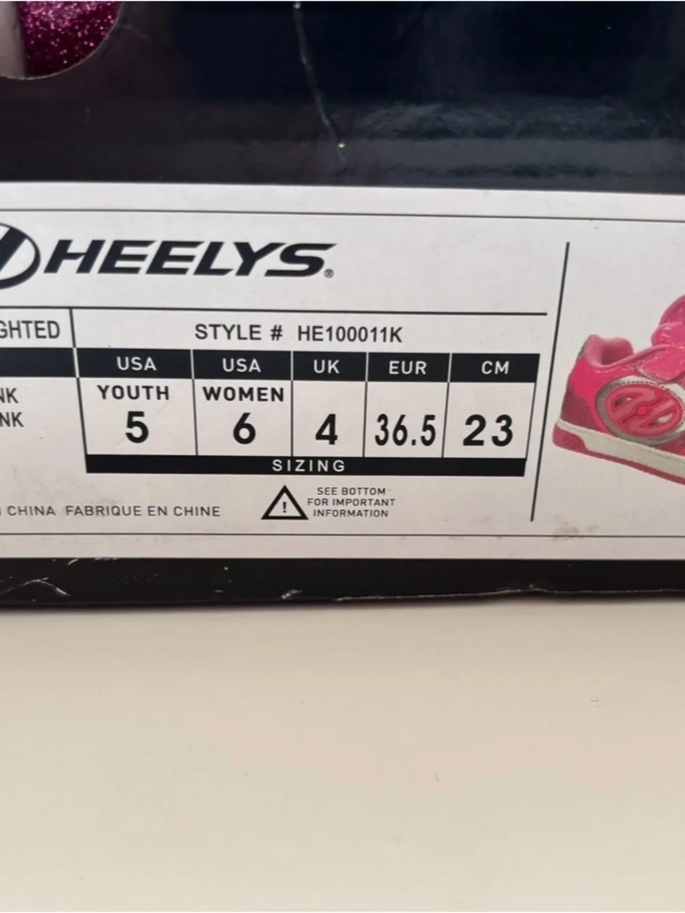 Heelys Kids Pink & Silver Glitter Light-Up Sneakers